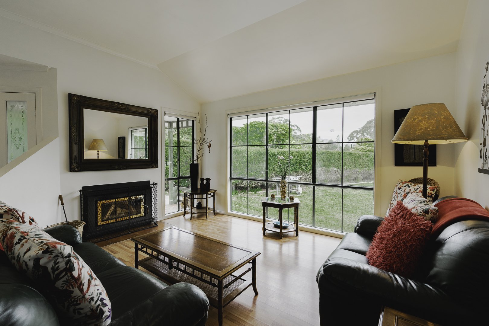 The lounge with garden window at The White House.