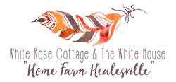 Home Farm Healesville logo — three feathers